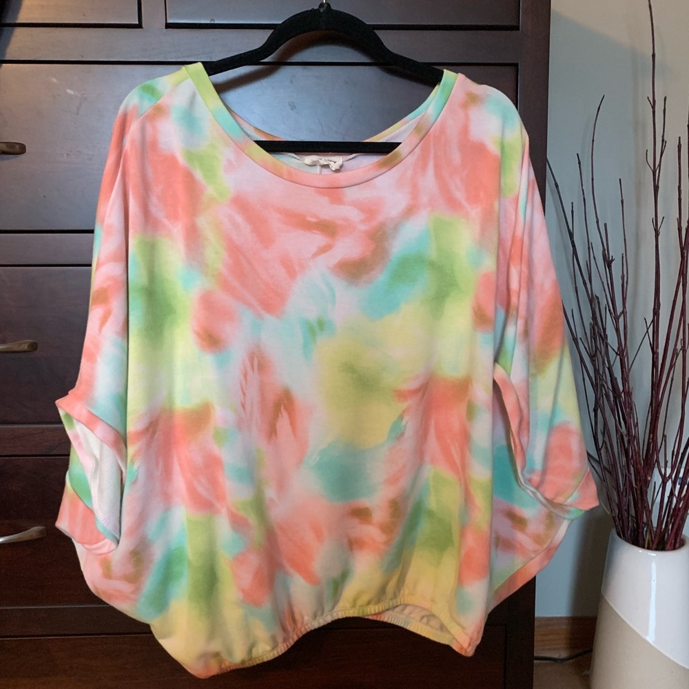 Tie dye kimono top